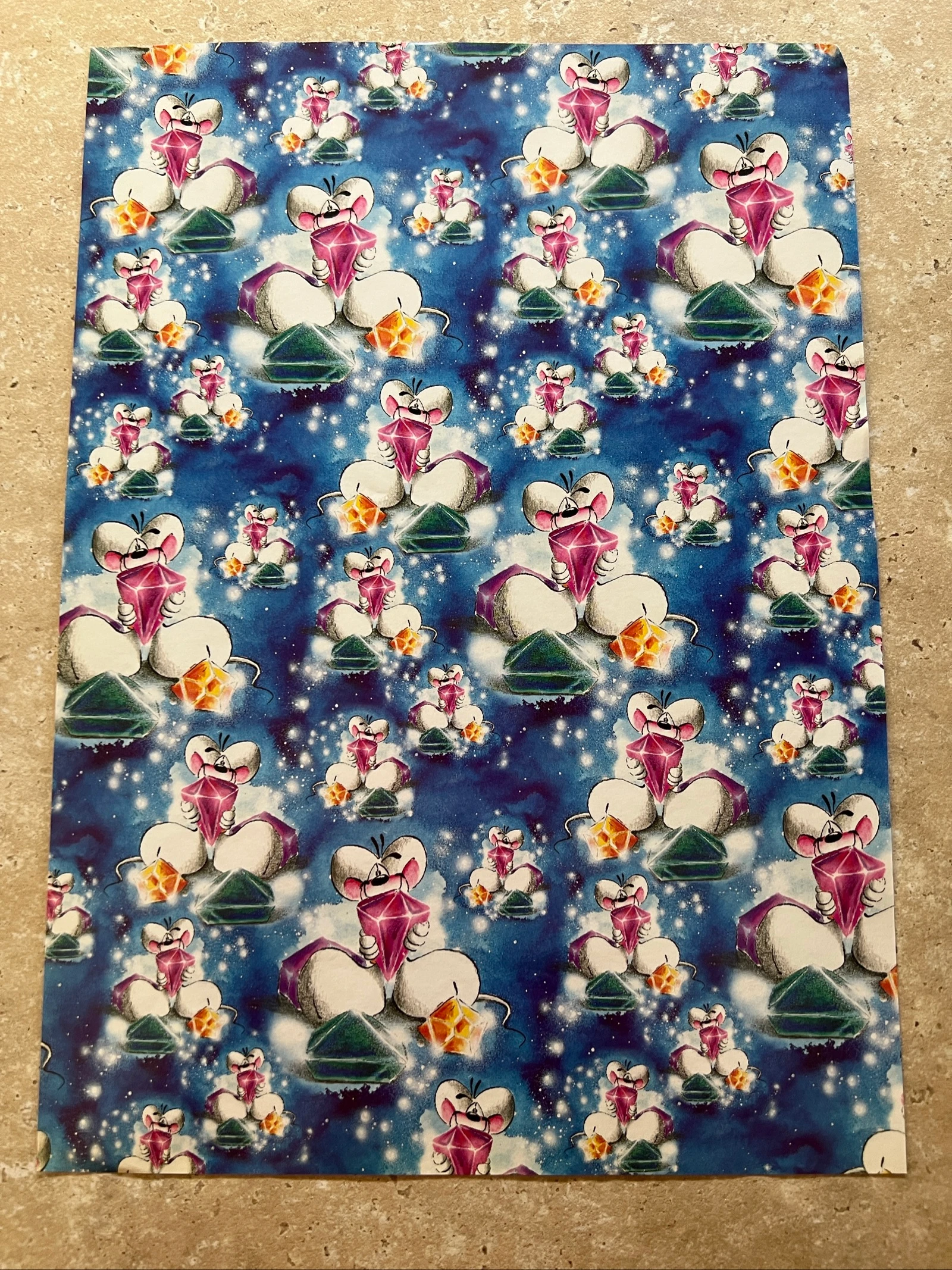 Papier cadeau Diddl format A4 ancien 